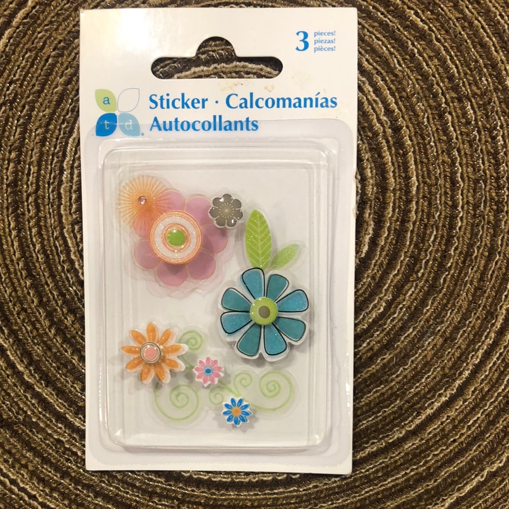 Momenta Dimensional Stickers - Flowers